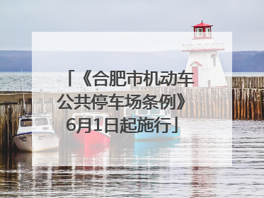 《合肥市机动车公共停车场条例》6月1日起施行