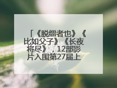 《脱缰者也》《比如父子》《长夜将尽》，12部影片入围第27届上影节主竞赛单元