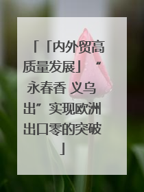 「内外贸高质量发展」“永春香 义乌出”实现欧洲出口零的突破
