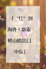 “红”到海外！新泰鲜山楂出口中东