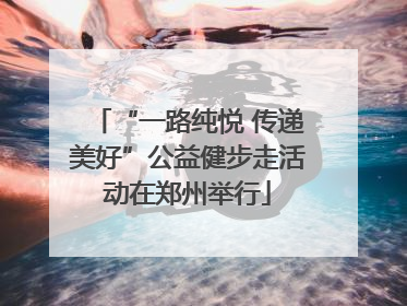 “一路纯悦 传递美好”公益健步走活动在郑州举行