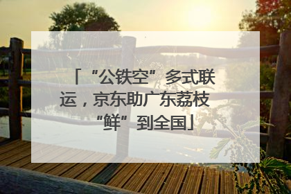 “公铁空”多式联运，京东助广东荔枝“鲜”到全国
