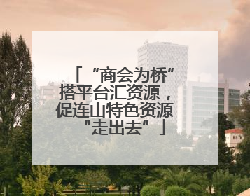 “商会为桥”搭平台汇资源，促连山特色资源“走出去”