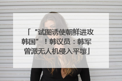 “试图诱使朝鲜进攻韩国”！韩议员：韩军曾派无人机侵入平壤