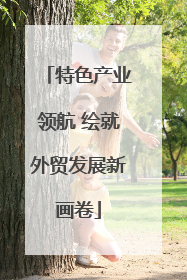 特色产业领航 绘就外贸发展新画卷