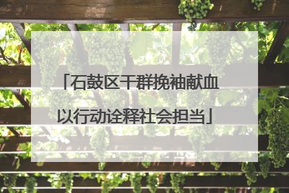 石鼓区干群挽袖献血 以行动诠释社会担当
