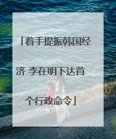着手提振韩国经济 李在明下达首个行政命令