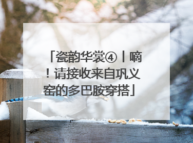 瓷韵华裳④丨嘀！请接收来自巩义窑的多巴胺穿搭