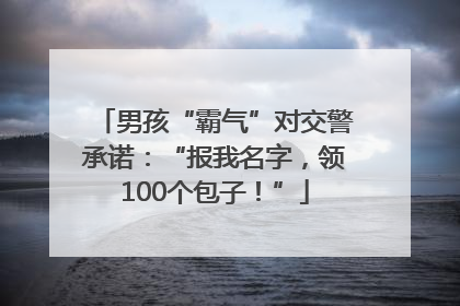 男孩“霸气”对交警承诺：“报我名字，领100个包子！”