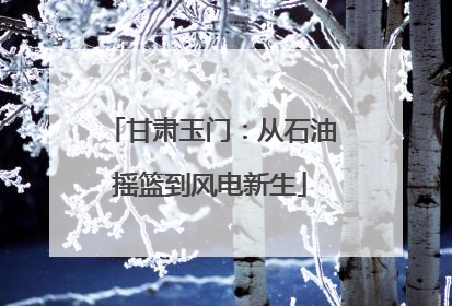 甘肃玉门：从石油摇篮到风电新生