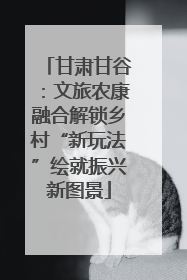 甘肃甘谷：文旅农康融合解锁乡村“新玩法”绘就振兴新图景