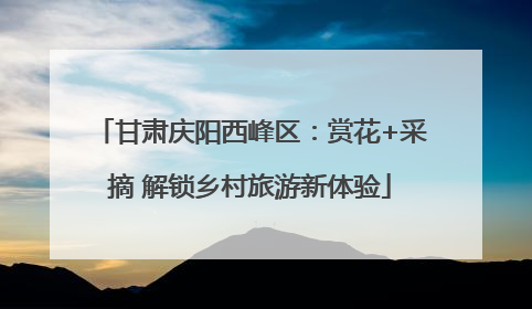 甘肃庆阳西峰区：赏花+采摘 解锁乡村旅游新体验