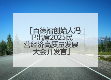 百德福创始人冯卫出席2025民营经济高质量发展大会并发言