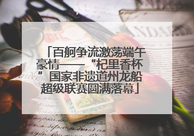 百舸争流激荡端午豪情——“杞里香杯”国家非遗道州龙船超级联赛圆满落幕