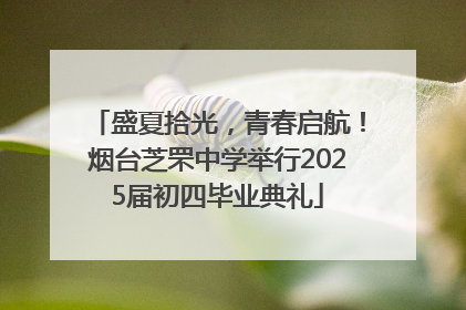 盛夏拾光，青春启航！烟台芝罘中学举行2025届初四毕业典礼