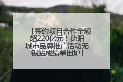 签约项目合作金额超220亿元！德阳城市品牌推广活动无锡站成绩单出炉