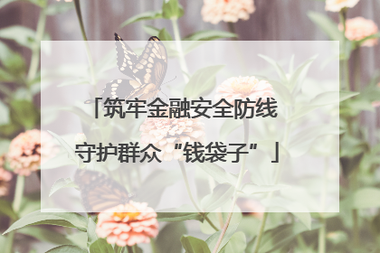 筑牢金融安全防线 守护群众“钱袋子”