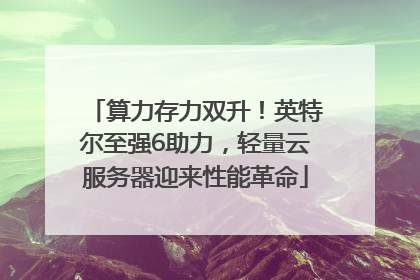 算力存力双升！英特尔至强6助力，轻量云服务器迎来性能革命