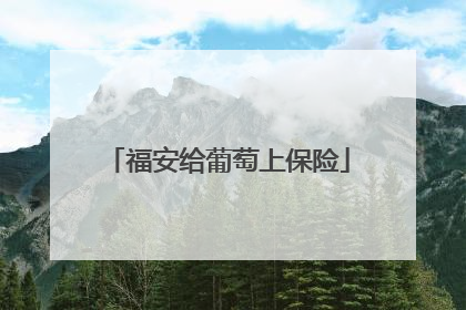 福安给葡萄上保险