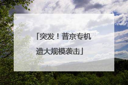 突发！普京专机遭大规模袭击
