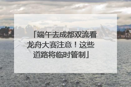 端午去成都双流看龙舟大赛注意！这些道路将临时管制