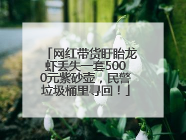 网红带货盱眙龙虾丢失一套5000元紫砂壶，民警垃圾桶里寻回！