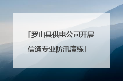罗山县供电公司开展信通专业防汛演练