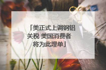 美正式上调钢铝关税 美国消费者将为此埋单