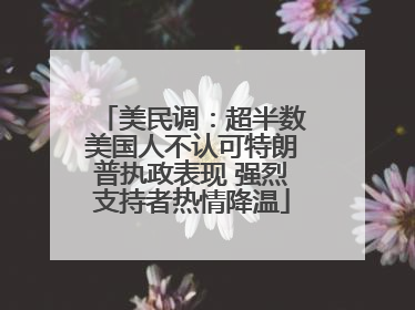 美民调：超半数美国人不认可特朗普执政表现 强烈支持者热情降温