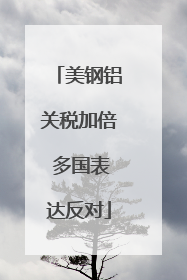 美钢铝关税加倍 多国表达反对