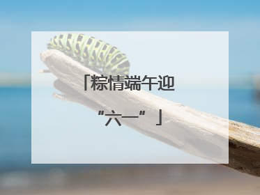 粽情端午迎“六一”