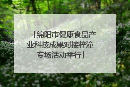 绵阳市健康食品产业科技成果对接梓潼专场活动举行