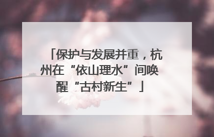 保护与发展并重，杭州在“依山理水”间唤醒“古村新生”
