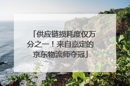供应链损耗度仅万分之一！来自嘉定的京东物流师夺冠