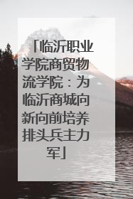 临沂职业学院商贸物流学院：为临沂商城向新向前培养排头兵主力军