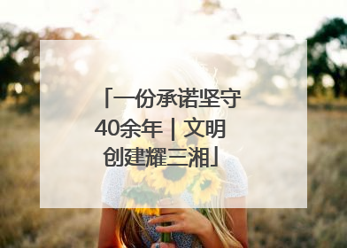 一份承诺坚守40余年｜文明创建耀三湘