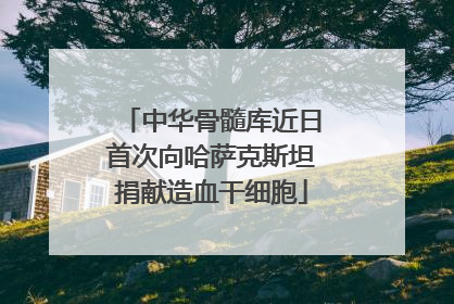 中华骨髓库近日首次向哈萨克斯坦捐献造血干细胞