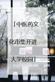 中医药文化市集开进大学校园