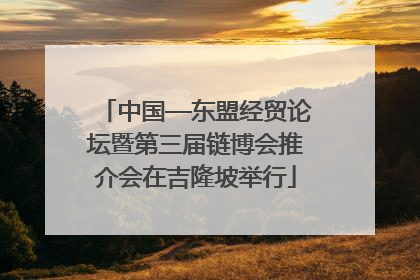 中国—东盟经贸论坛暨第三届链博会推介会在吉隆坡举行