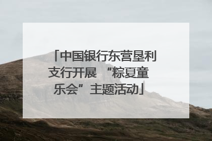 中国银行东营垦利支行开展 “粽夏童乐会”主题活动