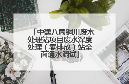 中建八局铜川废水处理站项目废水深度处理（零排放）站全面通水调试