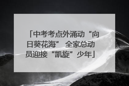 中考考点外涌动“向日葵花海” 全家总动员迎接“凯旋”少年