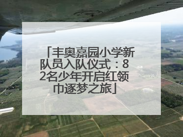 丰奥嘉园小学新队员入队仪式：82名少年开启红领巾逐梦之旅