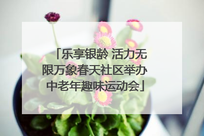 乐享银龄 活力无限万象春天社区举办中老年趣味运动会