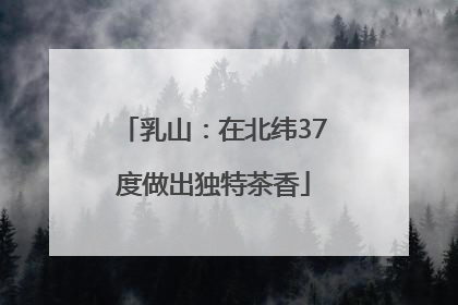 乳山：在北纬37度做出独特茶香