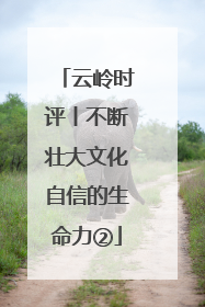 云岭时评丨不断壮大文化自信的生命力②