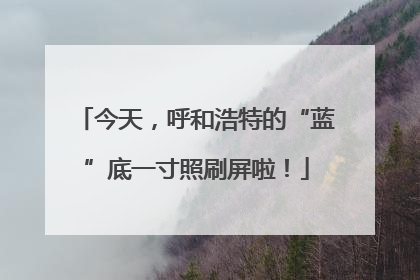 今天，呼和浩特的“蓝”底一寸照刷屏啦！