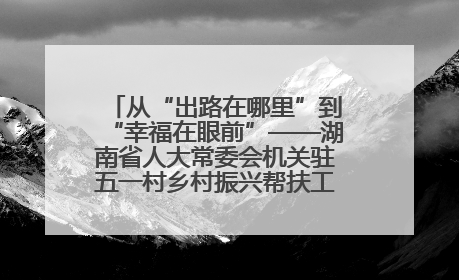 从“出路在哪里”到“幸福在眼前”——湖南省人大常委会机关驻五一村乡村振兴帮扶工作队书写振兴答卷