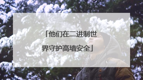 他们在二进制世界守护高墙安全