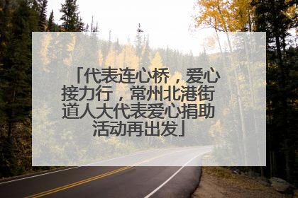 代表连心桥，爱心接力行，常州北港街道人大代表爱心捐助活动再出发